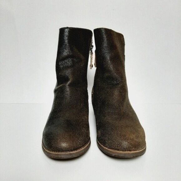 REEF Adora Studded Brown Leather Ankle Boots Sz 7 - Picture 5 of 12